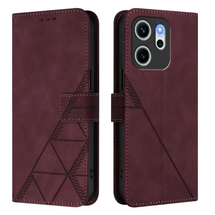 For OPPO Reno14 F 5G Crossbody 3D Embossed Flip Leather Phone Case