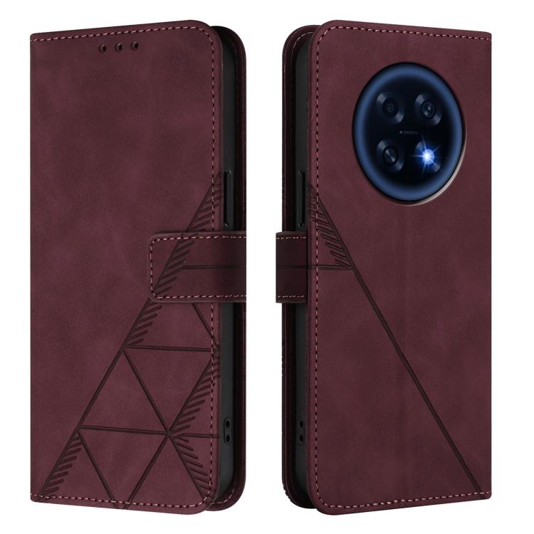 For OPPO A6 GT 5G Crossbody 3D Embossed Flip Leather Phone Case