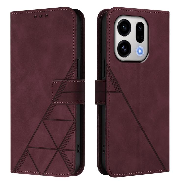 For OPPO Find X9 Crossbody 3D Embossed Flip Leather Phone Case
