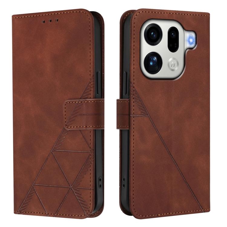 For OPPO Find X9 Pro Crossbody 3D Embossed Flip Leather Phone Case