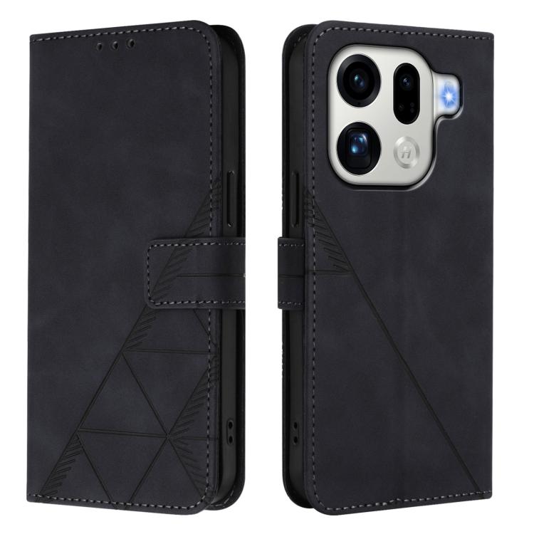 For OPPO Find X9 Pro Crossbody 3D Embossed Flip Leather Phone Case