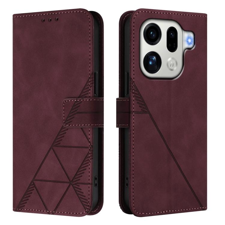 For OPPO Find X9 Pro Crossbody 3D Embossed Flip Leather Phone Case
