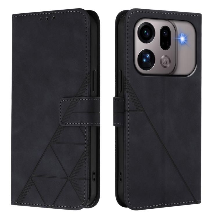 For OPPO Find X9s Pro 5G Crossbody 3D Embossed Flip Leather Phone Case