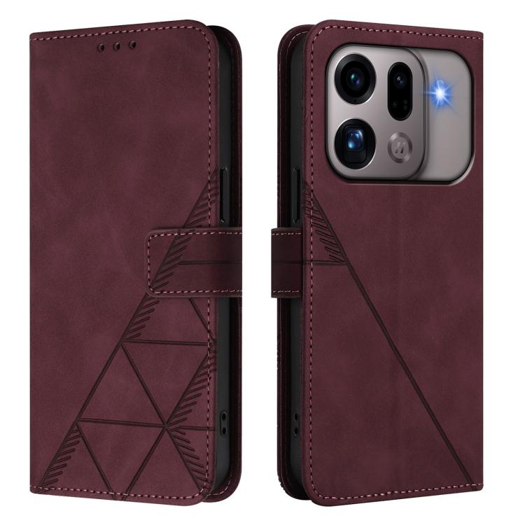For OPPO Find X9s Pro 5G Crossbody 3D Embossed Flip Leather Phone Case