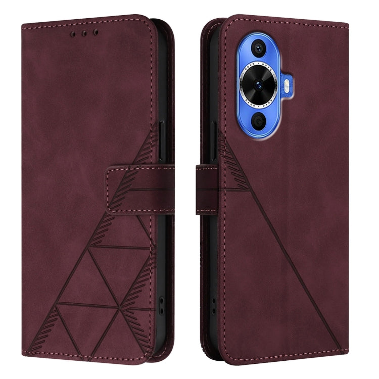 For Huawei Nova 12s 4G Global Crossbody 3D Embossed Flip Leather Phone Case