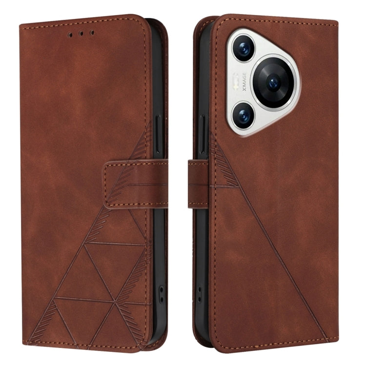 For Huawei Pura 70 Crossbody 3D Embossed Flip Leather Phone Case