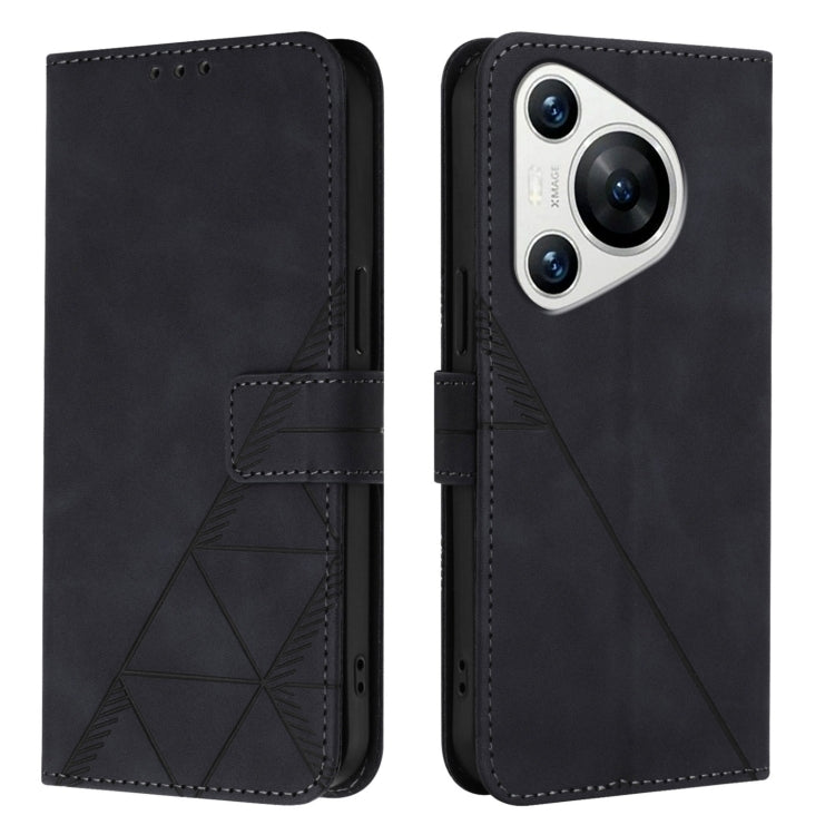 For Huawei Pura 70 Crossbody 3D Embossed Flip Leather Phone Case