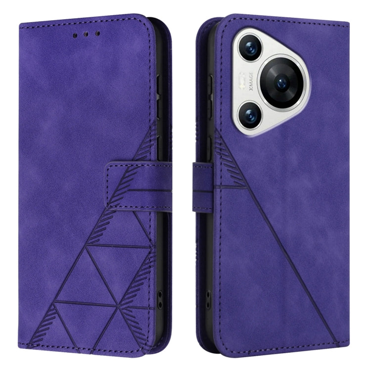 For Huawei Pura 70 Crossbody 3D Embossed Flip Leather Phone Case
