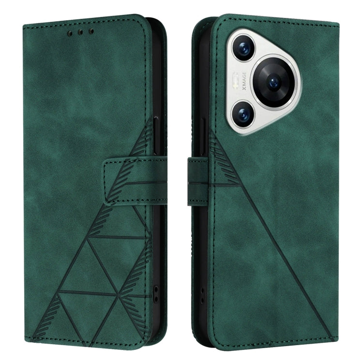 For Huawei Pura 70 Crossbody 3D Embossed Flip Leather Phone Case