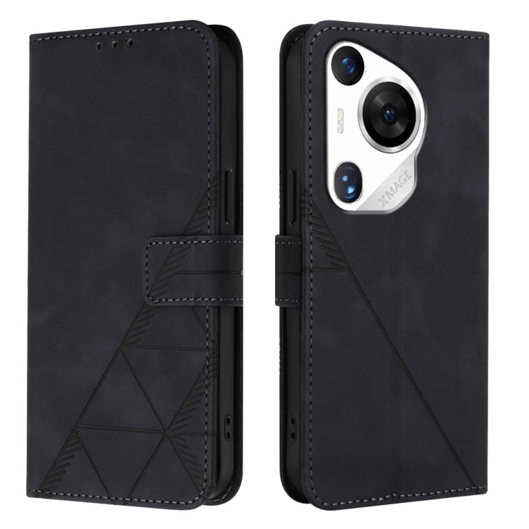 For Huawei Pura 70 Pro Crossbody 3D Embossed Flip Leather Phone Case
