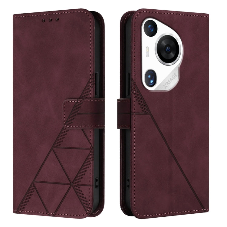 For Huawei Pura 70 Pro Crossbody 3D Embossed Flip Leather Phone Case