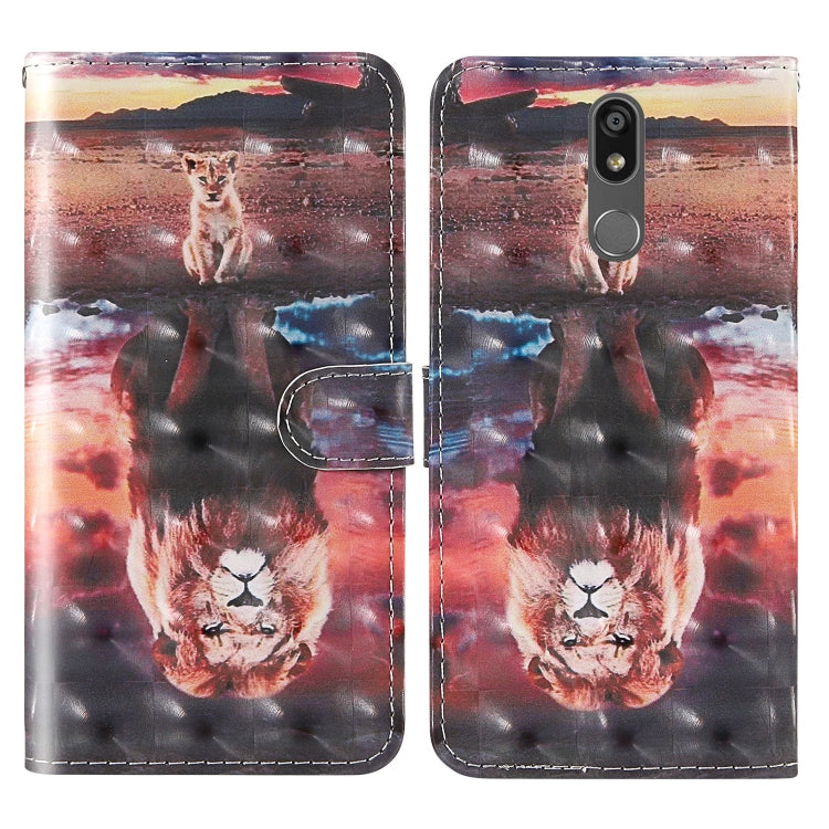 For LG K40 (2019) 3D Painting Colored Drawing Pattern Horizontal Flip TPU + PU Leather Case with Holder & Card Slots & Wallet & Lanyard