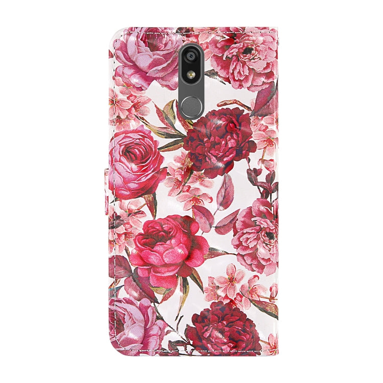 For LG K40 (2019) 3D Painting Colored Drawing Pattern Horizontal Flip TPU + PU Leather Case with Holder & Card Slots & Wallet & Lanyard