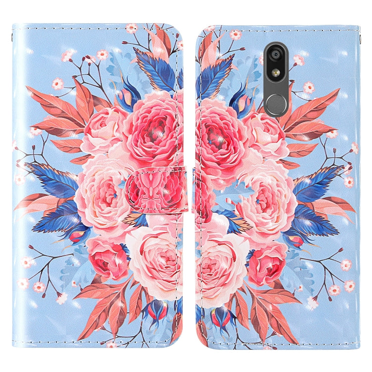 For LG K40 (2019) 3D Painting Colored Drawing Pattern Horizontal Flip TPU + PU Leather Case with Holder & Card Slots & Wallet & Lanyard