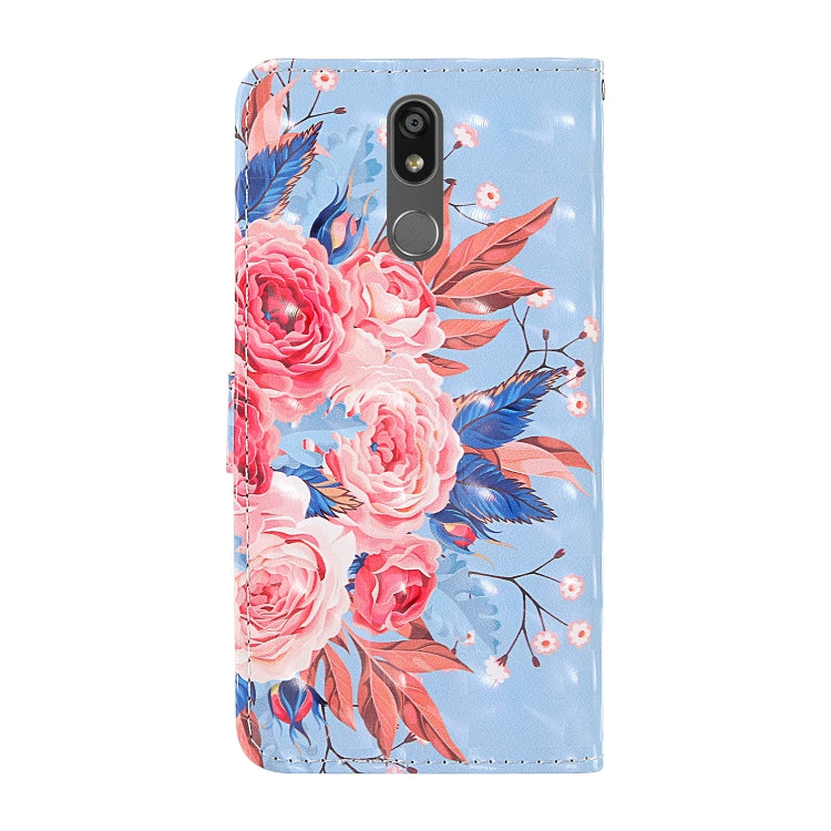 For LG K40 (2019) 3D Painting Colored Drawing Pattern Horizontal Flip TPU + PU Leather Case with Holder & Card Slots & Wallet & Lanyard