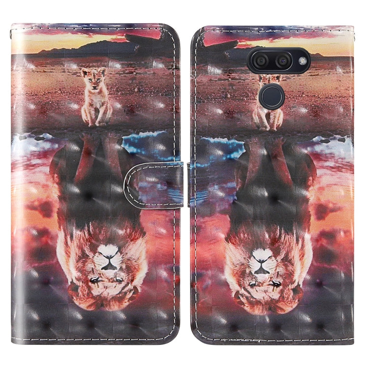 For LG K50 3D Painting Colored Drawing Pattern Horizontal Flip TPU + PU Leather Case with Holder & Card Slots & Wallet & Lanyard