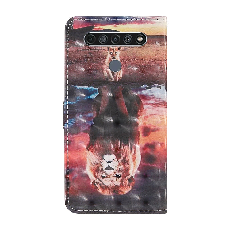 For LG K61 3D Painting Colored Drawing Pattern Horizontal Flip TPU + PU Leather Case with Holder & Card Slots & Wallet & Lanyard