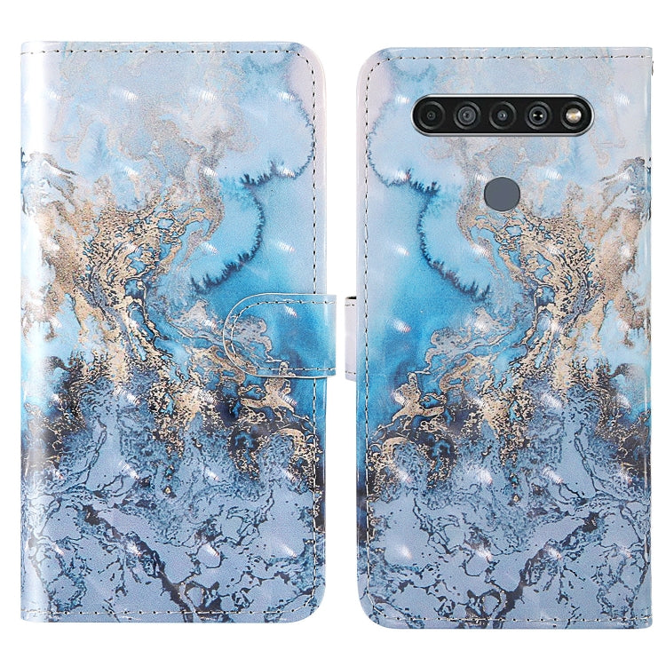 For LG K61 3D Painting Colored Drawing Pattern Horizontal Flip TPU + PU Leather Case with Holder & Card Slots & Wallet & Lanyard