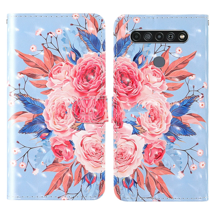 For LG K61 3D Painting Colored Drawing Pattern Horizontal Flip TPU + PU Leather Case with Holder & Card Slots & Wallet & Lanyard