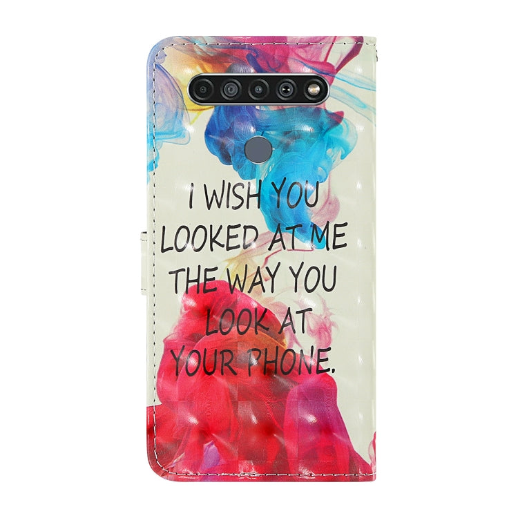 For LG K61 3D Painting Colored Drawing Pattern Horizontal Flip TPU + PU Leather Case with Holder & Card Slots & Wallet & Lanyard