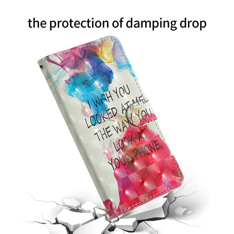 For LG K61 3D Painting Colored Drawing Pattern Horizontal Flip TPU + PU Leather Case with Holder & Card Slots & Wallet & Lanyard