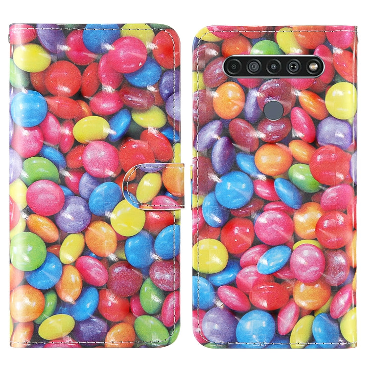 For LG K61 3D Painting Colored Drawing Pattern Horizontal Flip TPU + PU Leather Case with Holder & Card Slots & Wallet & Lanyard