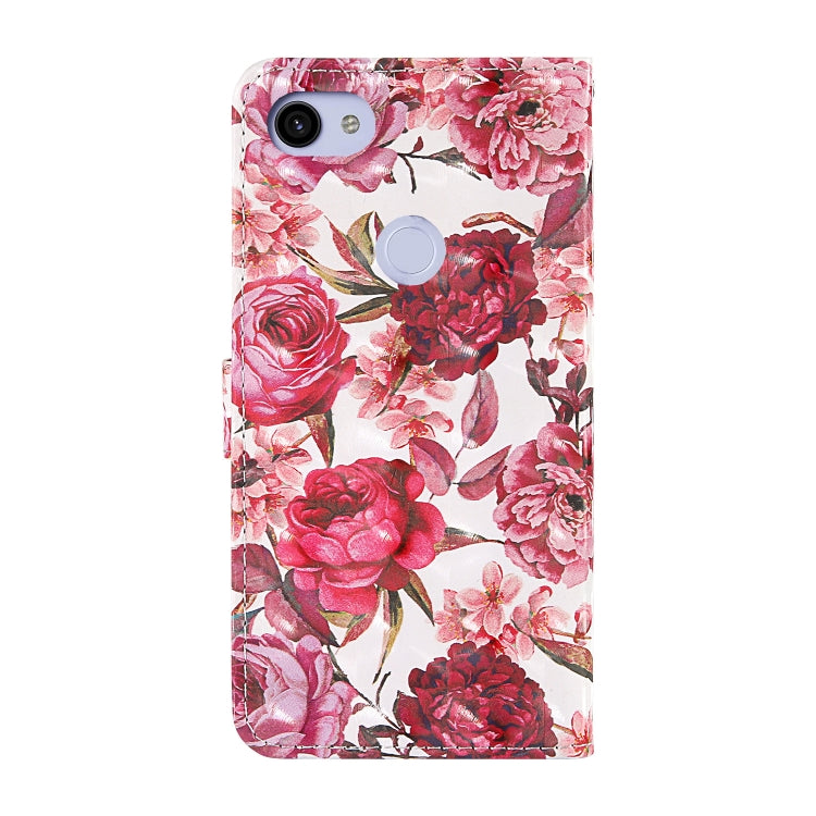For Google Pixel 3a 3D Painting Colored Drawing Pattern Horizontal Flip TPU + PU Leather Case with Holder & Card Slots & Wallet & Lanyard