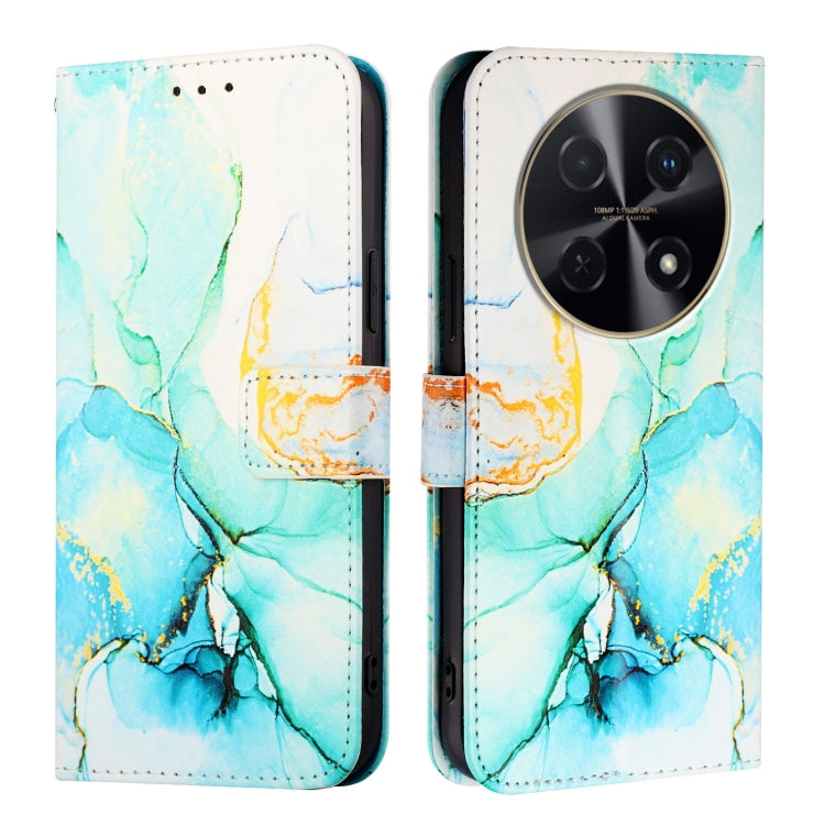 For Huawei nova 12i 4G Global PT003 Marble Pattern Flip Leather Phone Case