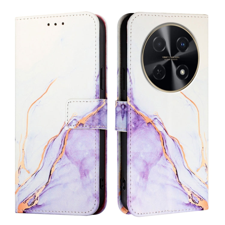 For Huawei nova 12s 4G Global PT003 Marble Pattern Flip Leather Phone Case