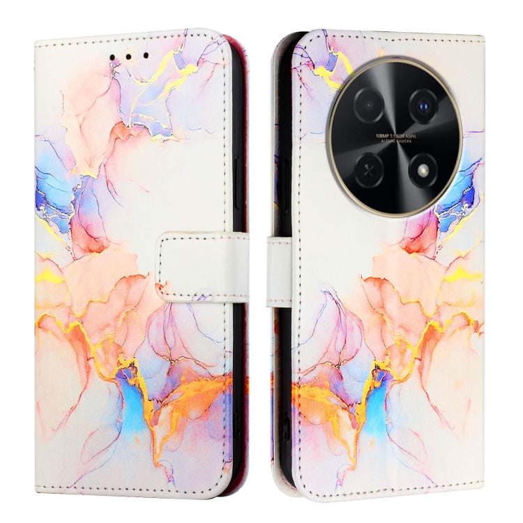 For Huawei nova 12s 4G Global PT003 Marble Pattern Flip Leather Phone Case