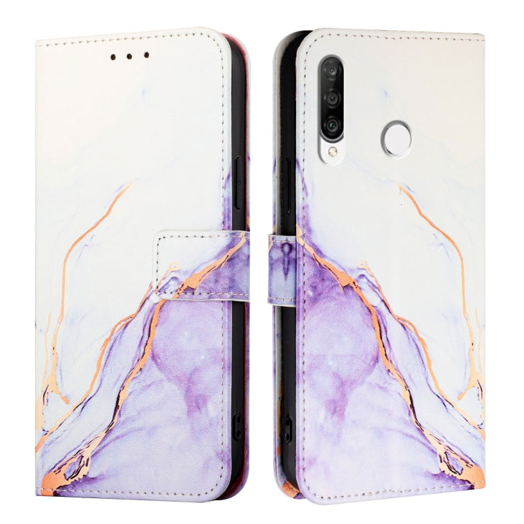 For Huawei P30 lite / nova 4e PT003 Marble Pattern Flip Leather Phone Case
