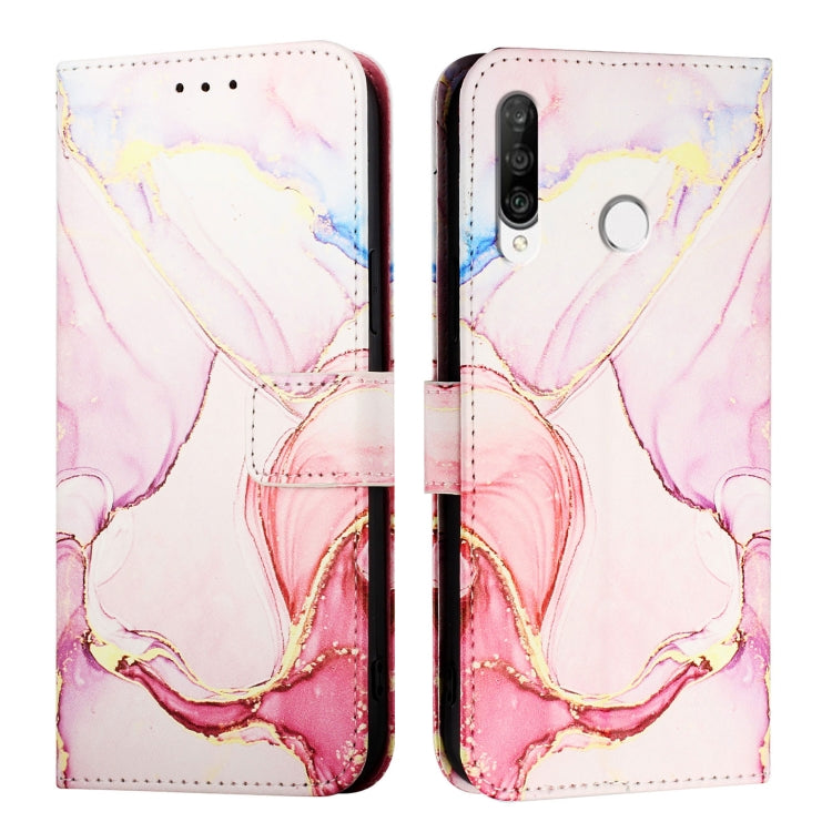For Huawei P30 lite / nova 4e PT003 Marble Pattern Flip Leather Phone Case