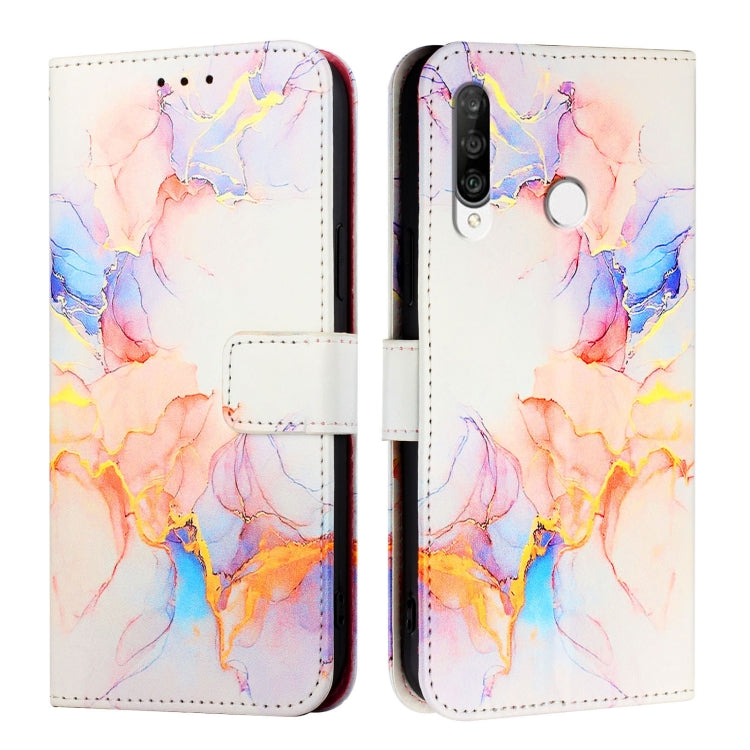For Huawei P30 lite / nova 4e PT003 Marble Pattern Flip Leather Phone Case