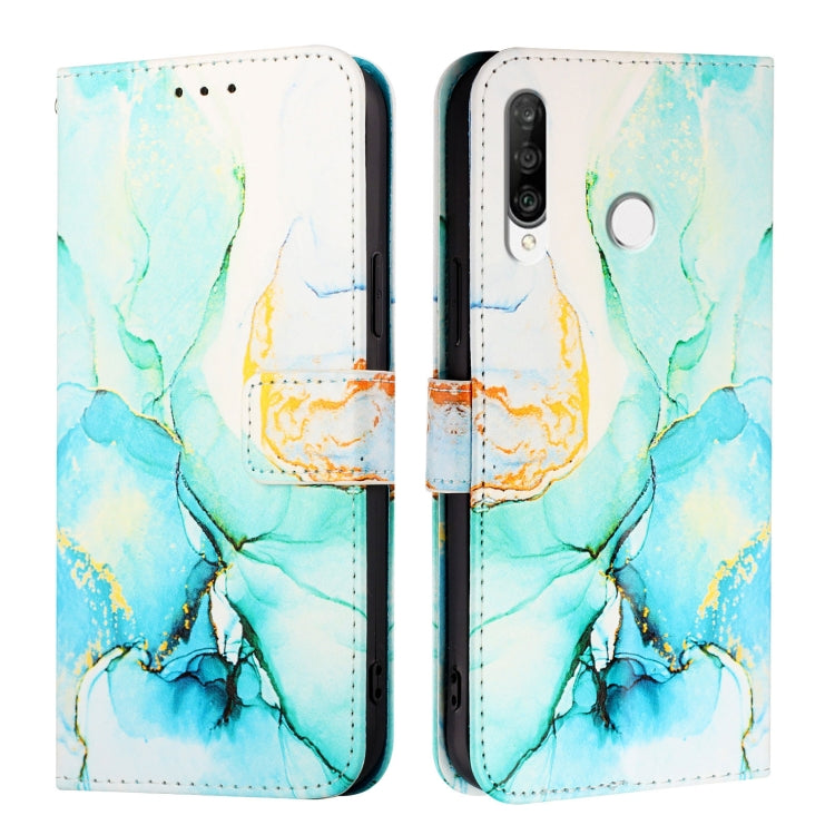 For Huawei P30 lite / nova 4e PT003 Marble Pattern Flip Leather Phone Case