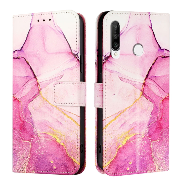 For Huawei P30 lite / nova 4e PT003 Marble Pattern Flip Leather Phone Case