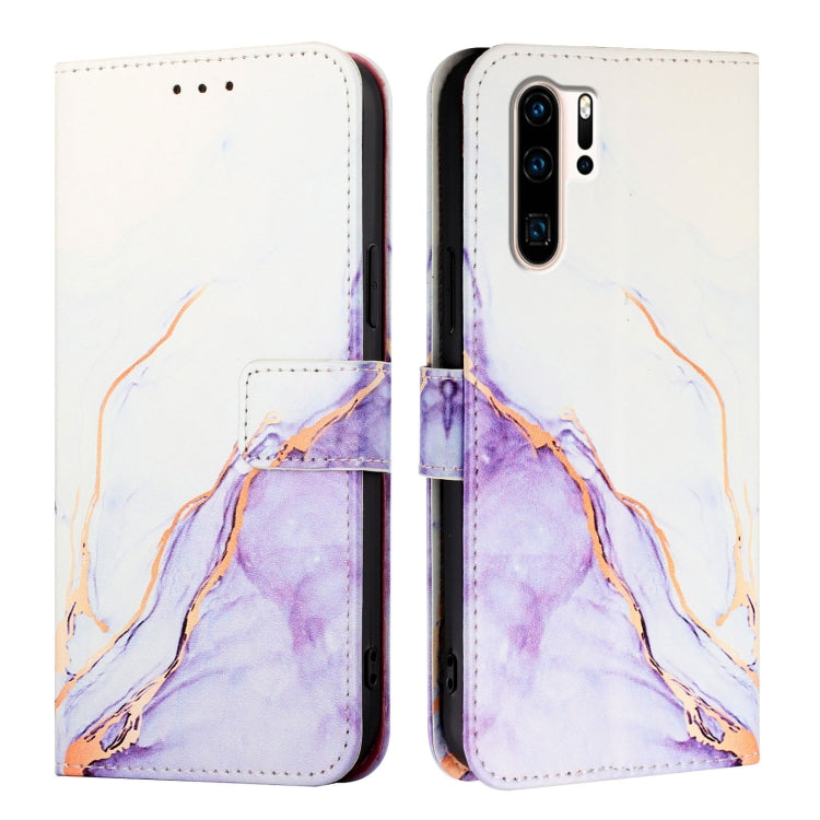For Huawei P30 Pro PT003 Marble Pattern Flip Leather Phone Case