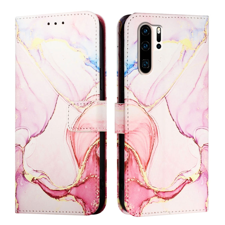 For Huawei P30 Pro PT003 Marble Pattern Flip Leather Phone Case