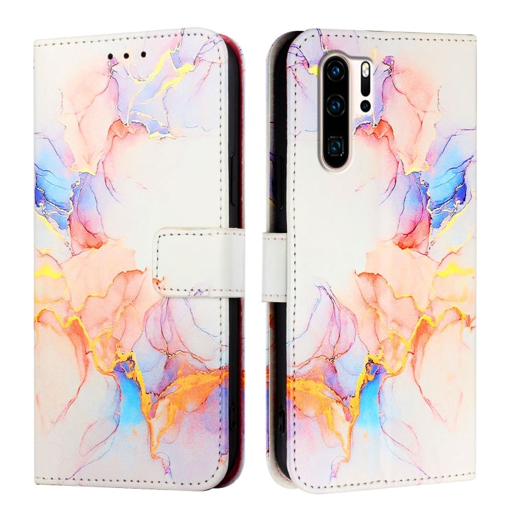 For Huawei P30 Pro PT003 Marble Pattern Flip Leather Phone Case