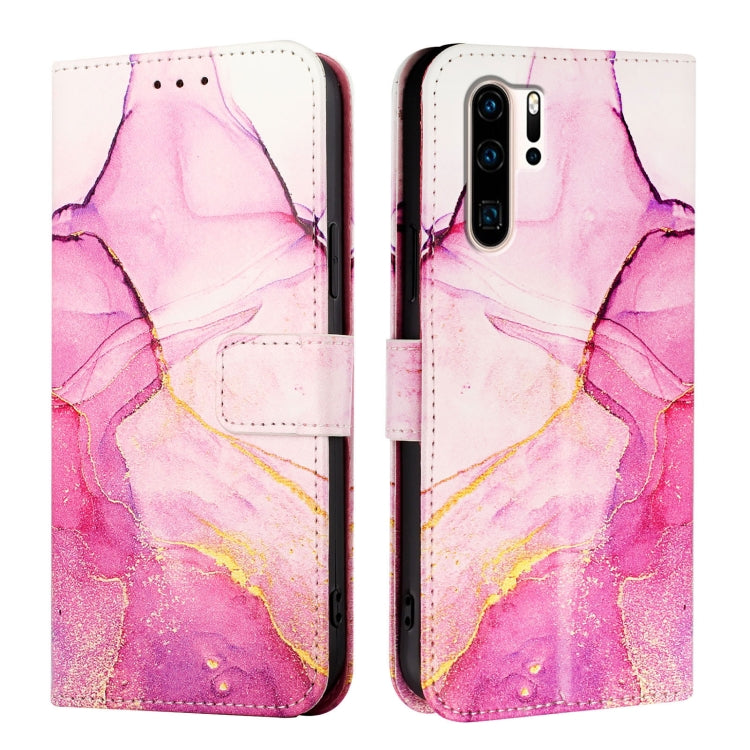 For Huawei P30 Pro PT003 Marble Pattern Flip Leather Phone Case