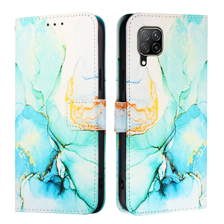 For Huawei P40 lite / nova 6 SE PT003 Marble Pattern Flip Leather Phone Case