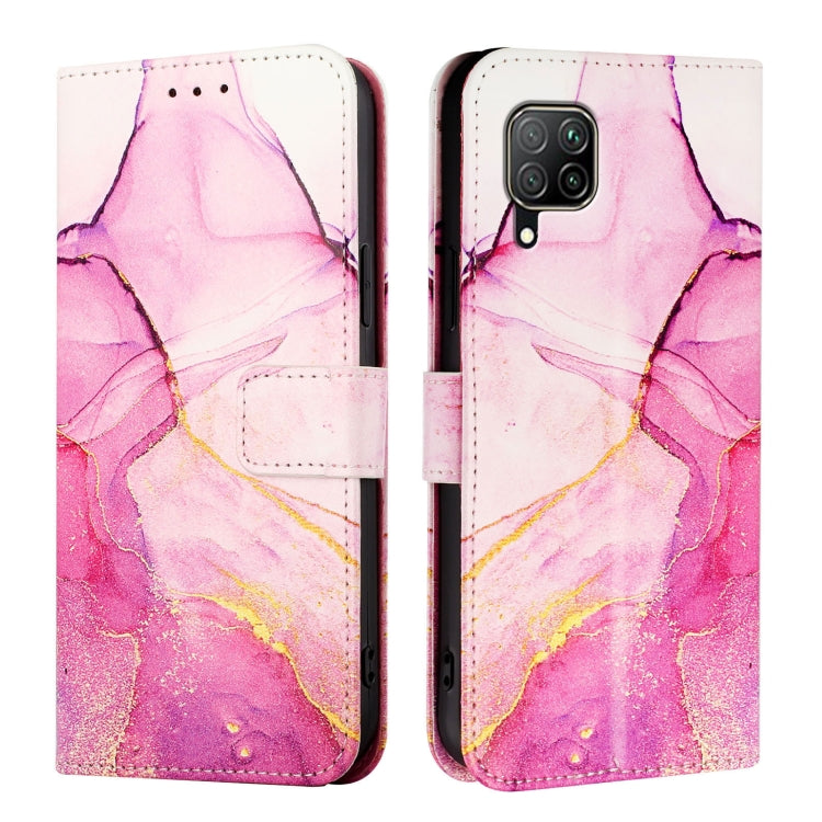 For Huawei P40 lite / nova 6 SE PT003 Marble Pattern Flip Leather Phone Case