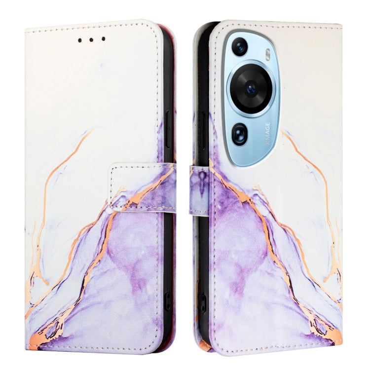 For Huawei P60 Art PT003 Marble Pattern Flip Leather Phone Case