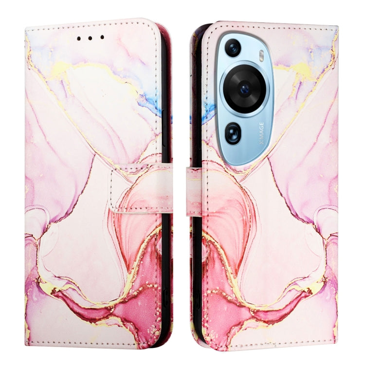 For Huawei P60 Art PT003 Marble Pattern Flip Leather Phone Case