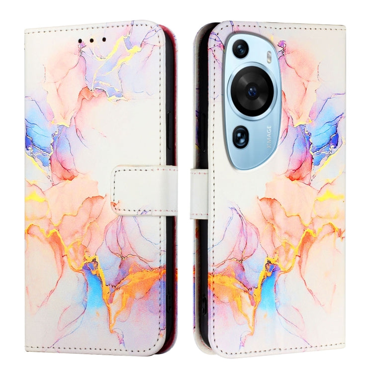 For Huawei P60 Art PT003 Marble Pattern Flip Leather Phone Case