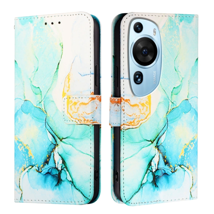 For Huawei P60 Art PT003 Marble Pattern Flip Leather Phone Case