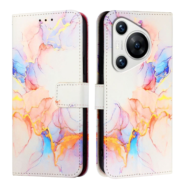 For Huawei Pura 70 PT003 Marble Pattern Flip Leather Phone Case