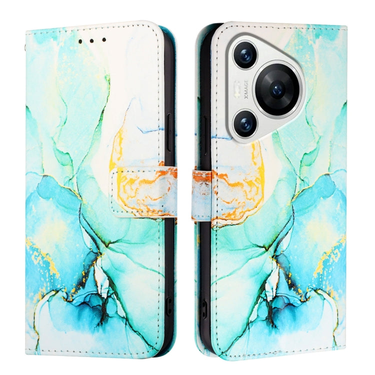 For Huawei Pura 70 PT003 Marble Pattern Flip Leather Phone Case