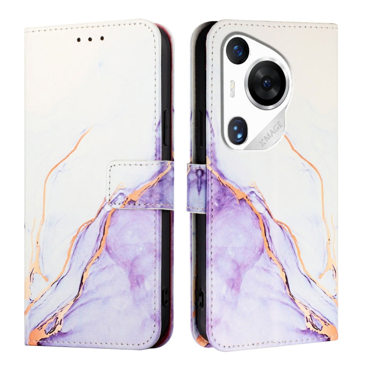 For Huawei Pura 70 Pro / 70 Pro+ PT003 Marble Pattern Flip Leather Phone Case