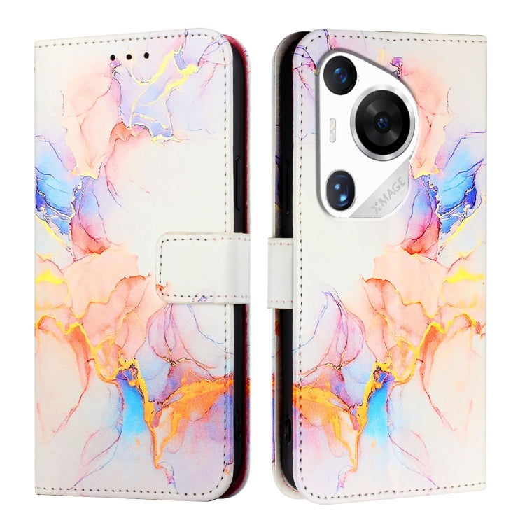 For Huawei Pura 70 Pro / 70 Pro+ PT003 Marble Pattern Flip Leather Phone Case