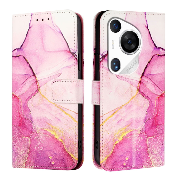 For Huawei Pura 70 Pro / 70 Pro+ PT003 Marble Pattern Flip Leather Phone Case